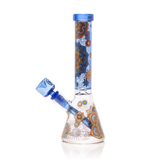 Mandala Myriad 10" Light Blue Mini Beaker Bong