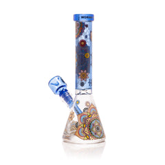 Mandala Myriad 10" Light Blue Mini Beaker Bong