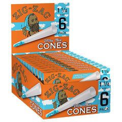 24PK DISPLAY - Zig Zag Above The Clouds LE Ultra Thin Pre-Rolled Cones - 6pc / 1 1/4 - Discreet Smoker