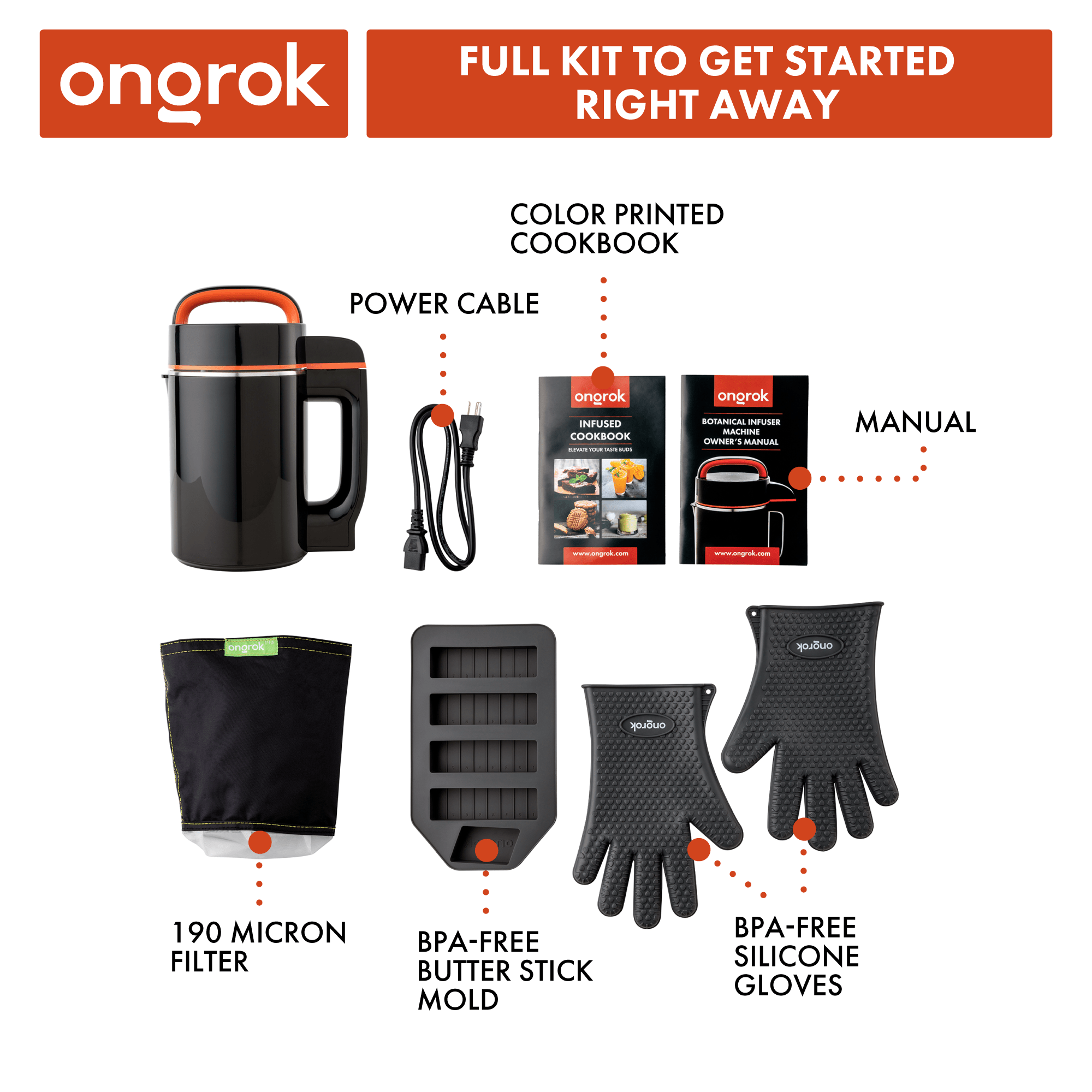 Ongrok Small Botanical Infuser Machine and Kit - Discreet Smoker