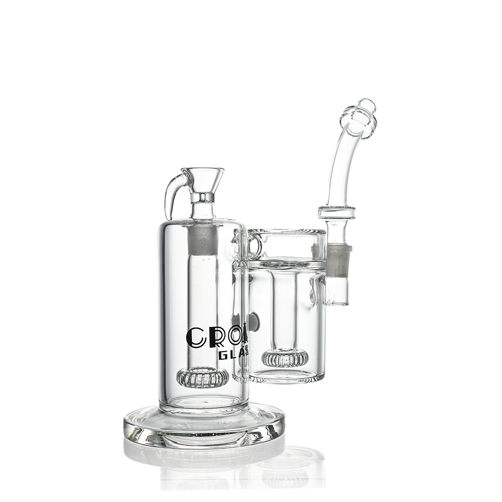 10" Dual-Chamber External Recycler Bong | Croia Glass - Discreet Smoker