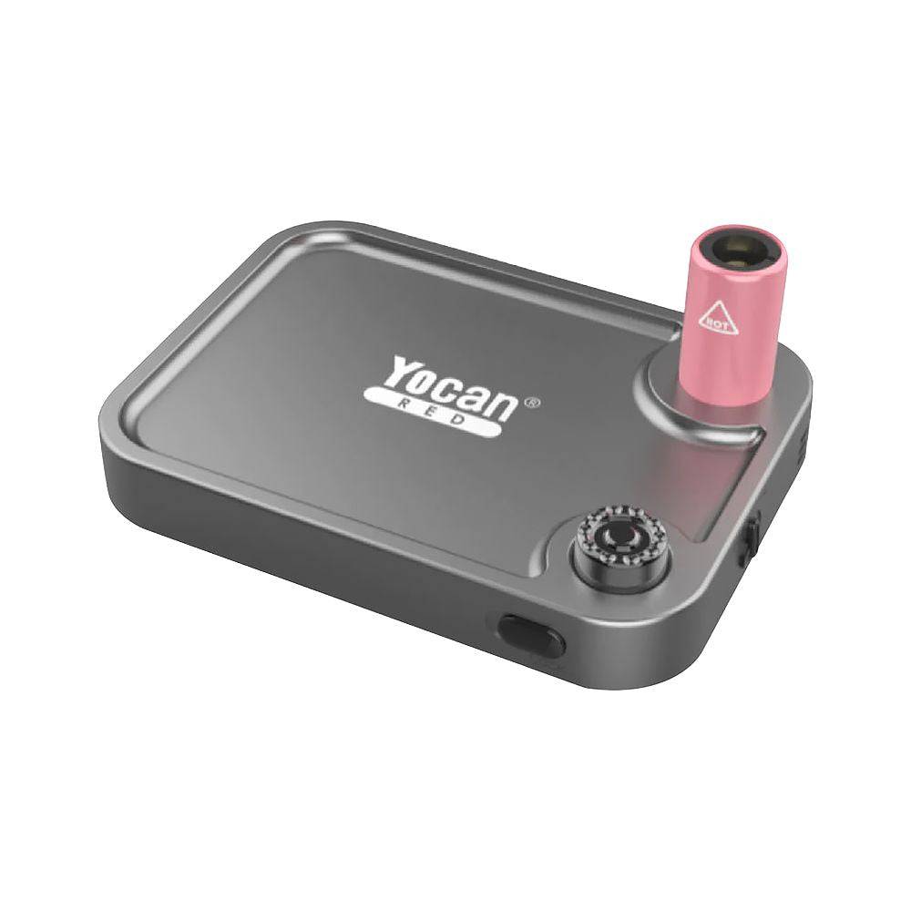 Yocan Red Slate 2-in-1 Torch And Tray | 5.7" x 4.1" - Discreet Smoker