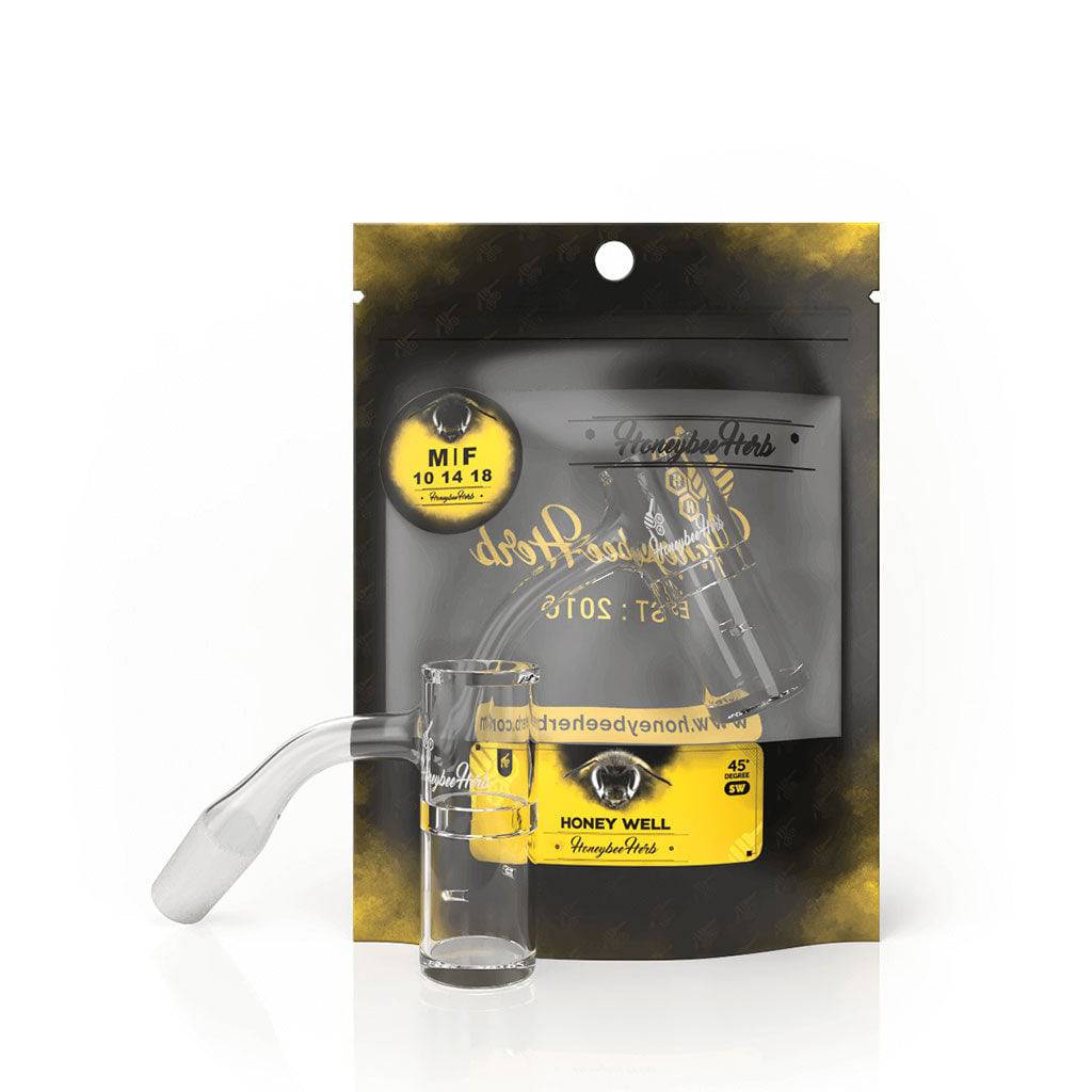HONEY WELL QUARTZ BANGER - 45° DEGREE | BL - Discreet Smoker