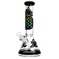 Psychedelic Pineapple Beaker Bong - Discreet Smoker
