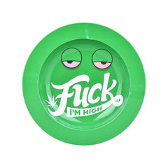 Fuck I'm High Round Metal Ashtray - 5.25" - Discreet Smoker