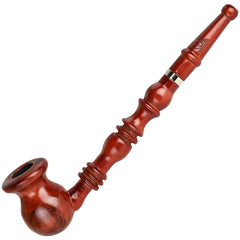 Pulsar Shire Pipes Vase Bowl Churchwarden Cherry Wood Pipe - 9" - Discreet Smoker
