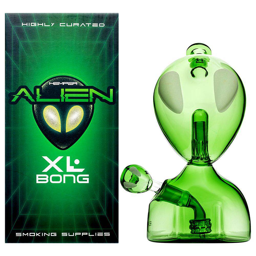 Hemper Alien Glass Water Pipe | 14mm F - Discreet Smoker