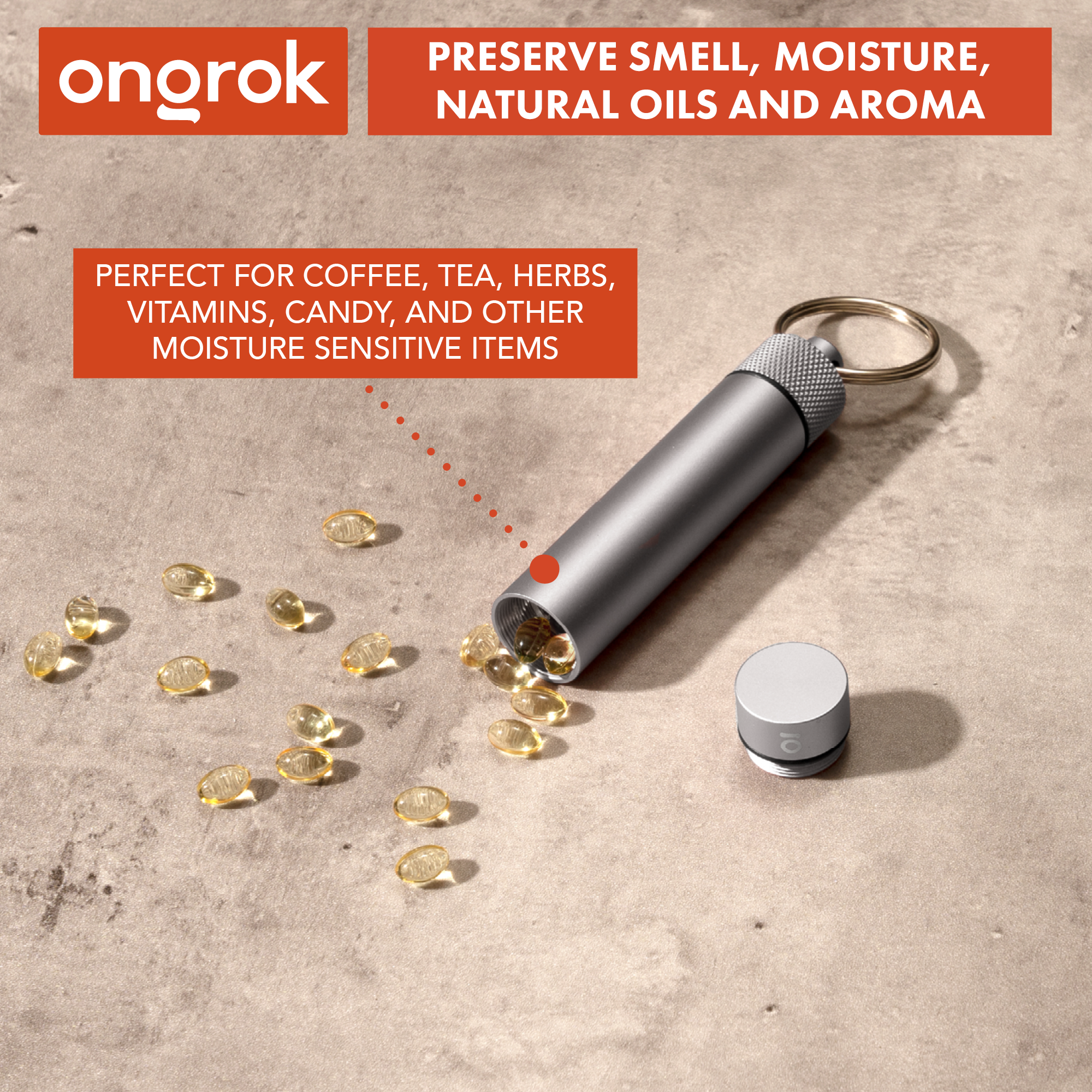Ongrok Aluminum Storage Keychain - Discreet Smoker