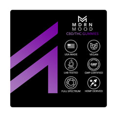 MDRN MOOD Galaxy Grape Gummies - 50mg CBD / 25mg THC (10ct) - Discreet Smoker