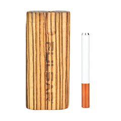 Pulsar Straight Wood Twist Top Dugout - 4" / Zebrawood - Discreet Smoker