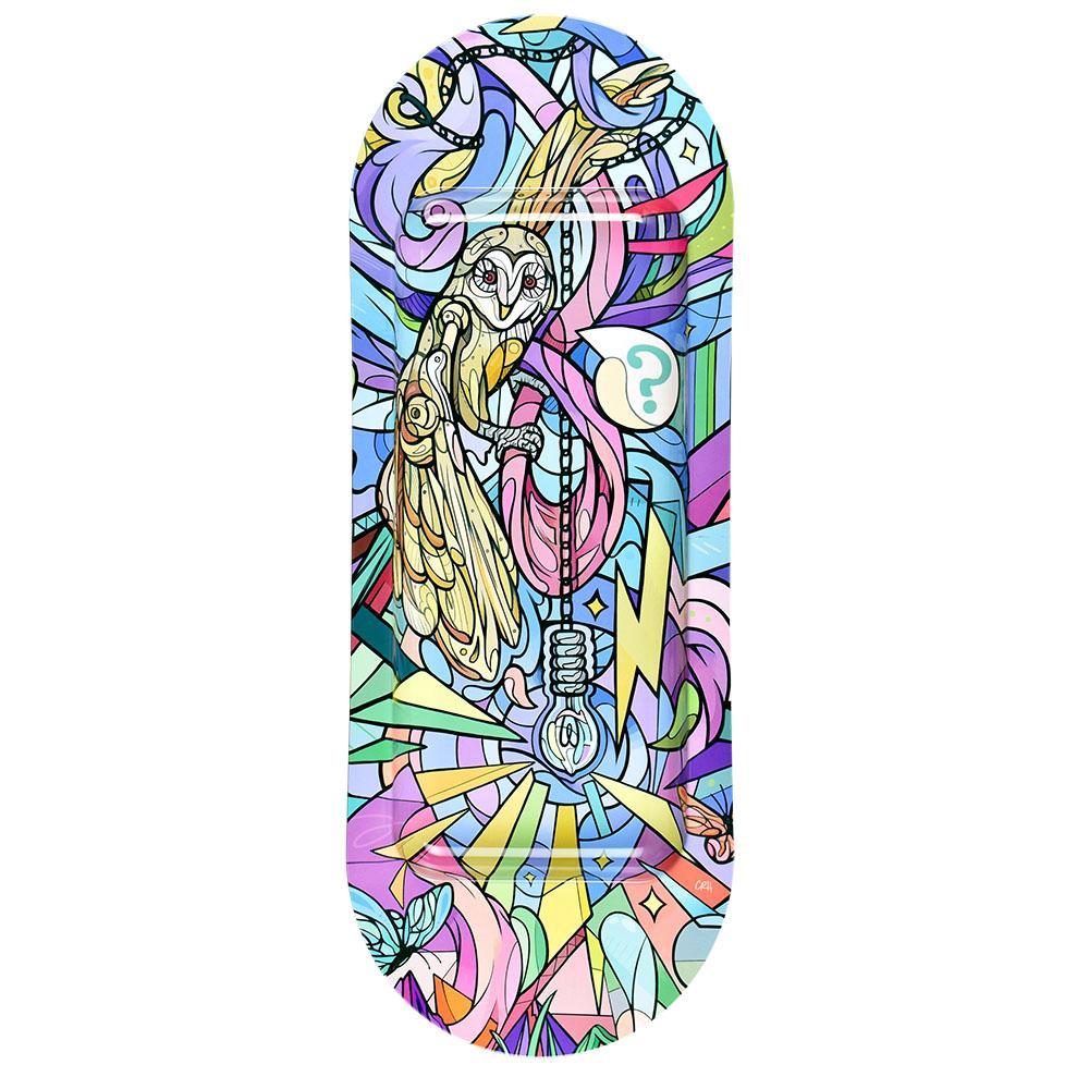 Pulsar SK8Tray Metal Rolling Tray | Courtney Hannen Mechanical Owl - Discreet Smoker