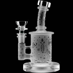 Calibear Sandblasted Flower Of Life Mini Can Bong - Discreet Smoker