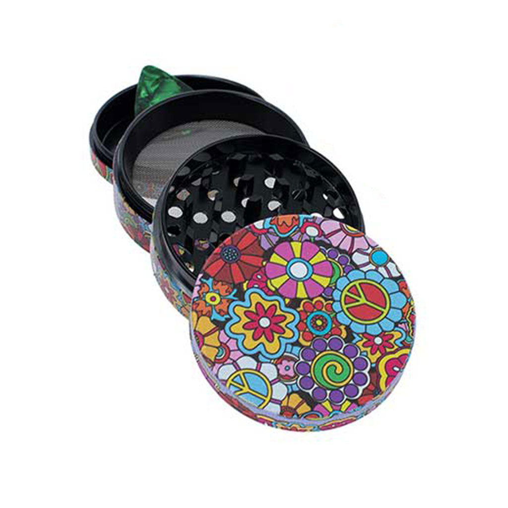 HIPPIE LOVE WACKY GRINDER - Discreet Smoker