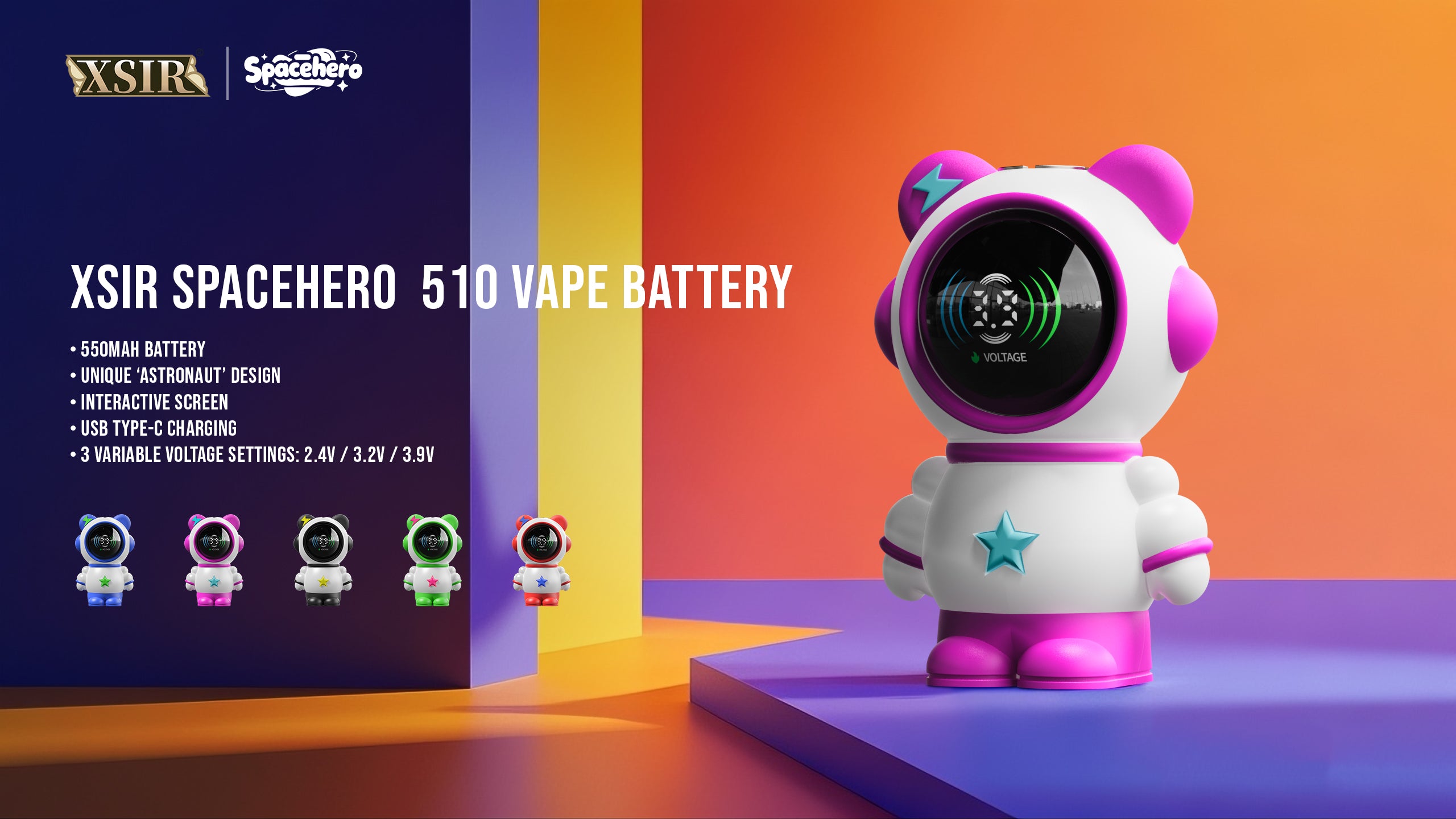 Spacehero 510 Battery | 550mAh - Discreet Smoker