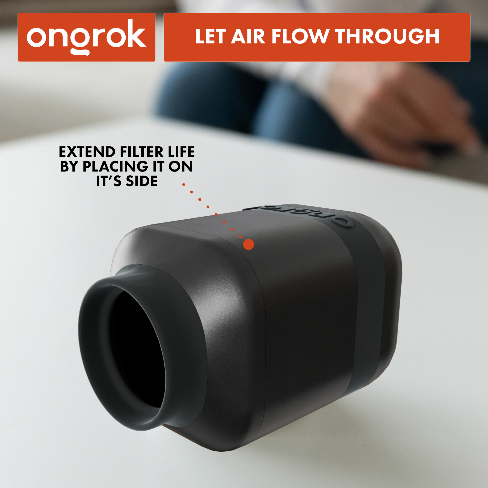 Ongrok Personal Air Filter with Replaceable Cartridges - Discreet Smoker