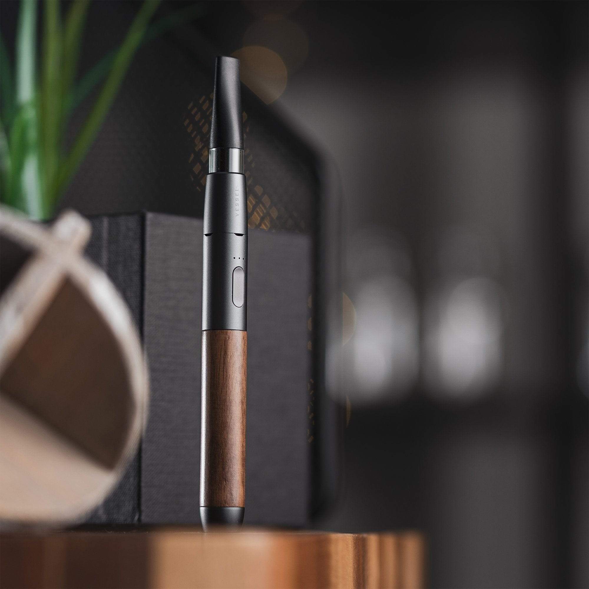 Vessel Slate Wood Series Vape Pen 510 Battery - Walnut - Discreet Smoker