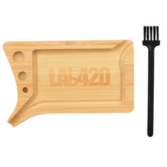 LAb420 Portable Rolling Tray w/ Tray Brush - 5" x 3.5" - Discreet Smoker