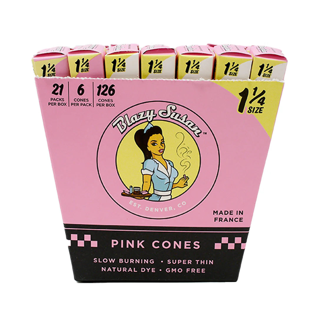 Blazy Susan Pink Paper Cones (50 Count) - Discreet Smoker