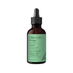 Organic CBG+CBD Drops Citrus Mint - Extra Strength 750mg+750mg - Discreet Smoker