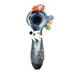 Empire Glassworks Glow In The Dark Spoon Pipe - 4.25" / Galactic - Discreet Smoker