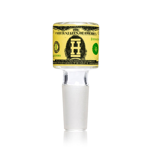 Dollar Glass Flower Bowl | 14mm Male Joint - Discreet Smoker