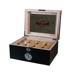 Original Black Matte Humboldt Humidor - Discreet Smoker