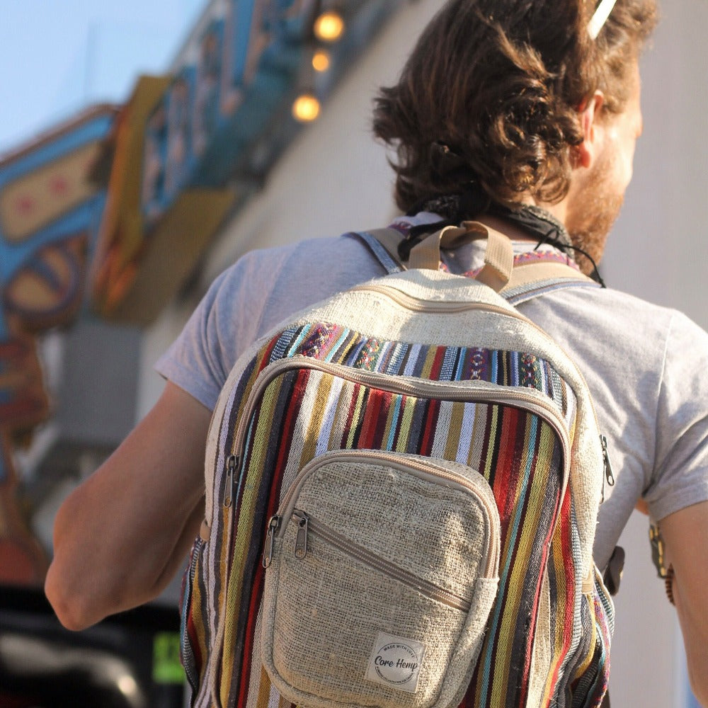 Core Hemp Large Backpack - Boho - With Model