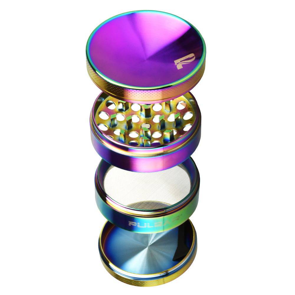 Pulsar Concave Rainbow Anodized Aluminum Grinder | 2.5" - Discreet Smoker
