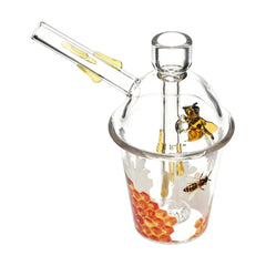 Buzzin' Bee Glass Cup Bubbler - 5.5" - Discreet Smoker