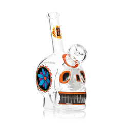 Dia De Los Muertos Skull Bong 6.1" - Discreet Smoker