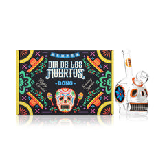 Dia De Los Muertos Skull Bong 6.1" - Discreet Smoker