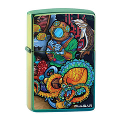 Pulsar Psychedelic Ocean Zippo Lighter - Discreet Smoker