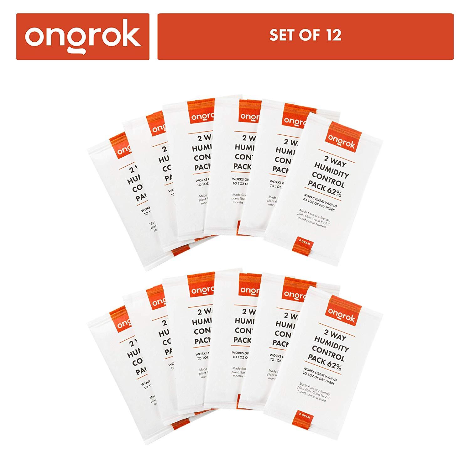 Ongrok 2-Way 62% Humidity Packs | 3 sizes (Small, Medium, Large) - Discreet Smoker