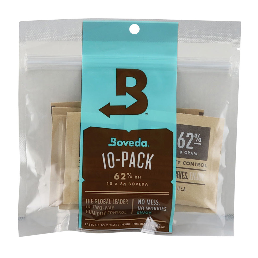 10PK - Boveda Humidity Control - 62% 8g - Discreet Smoker