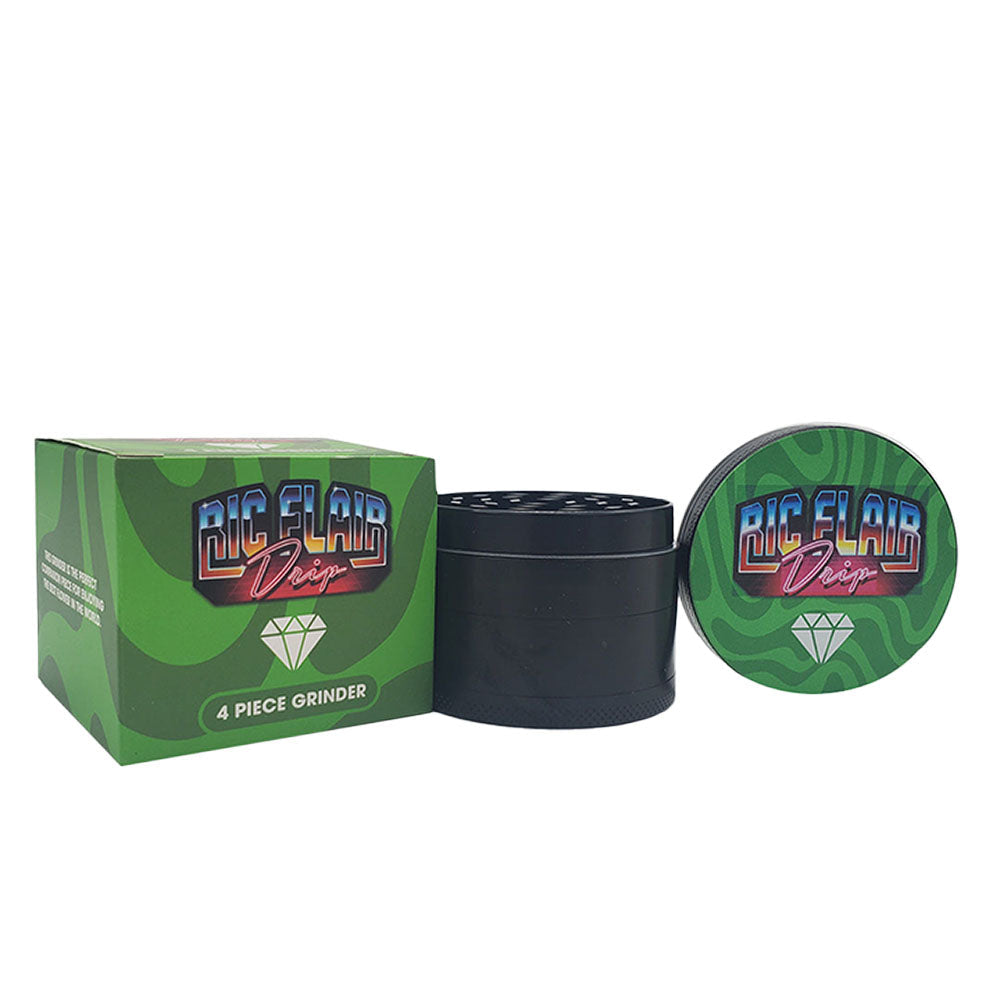 Ric Flair Drip Aluminum Grinder - Logo / 4pc / 2.25" - Discreet Smoker