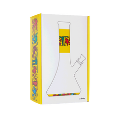 K. Haring Glass Beaker Water Pipe