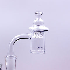 Quartz Banger Set with Spinning Carb Cap and Terp Pearls - Discreet Smoker