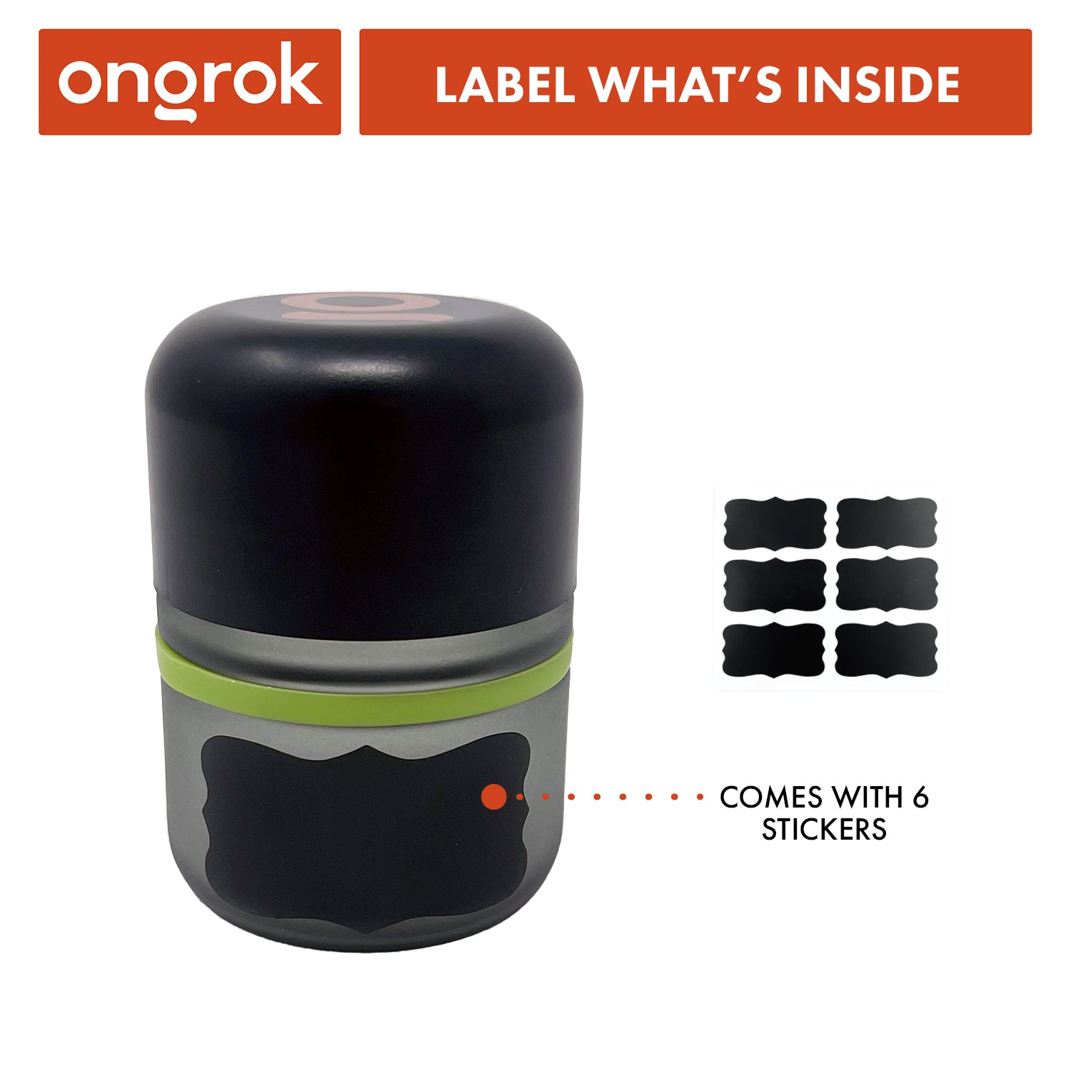 Ongrok 80ml Child Resistant Jar | 6 Pack - Discreet Smoker