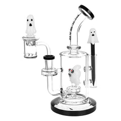Pulsar Haunted Ghosts Glass Dab Rig Set - 8" / 14mm F - Discreet Smoker