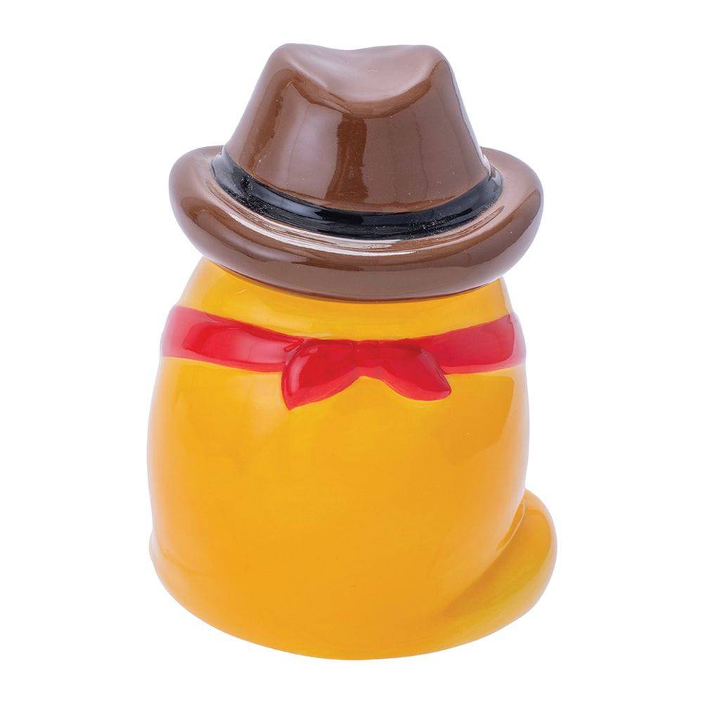 Fujima Meowdy Cat Cowboy Ceramic Stash Jar - 4.5" - Discreet Smoker