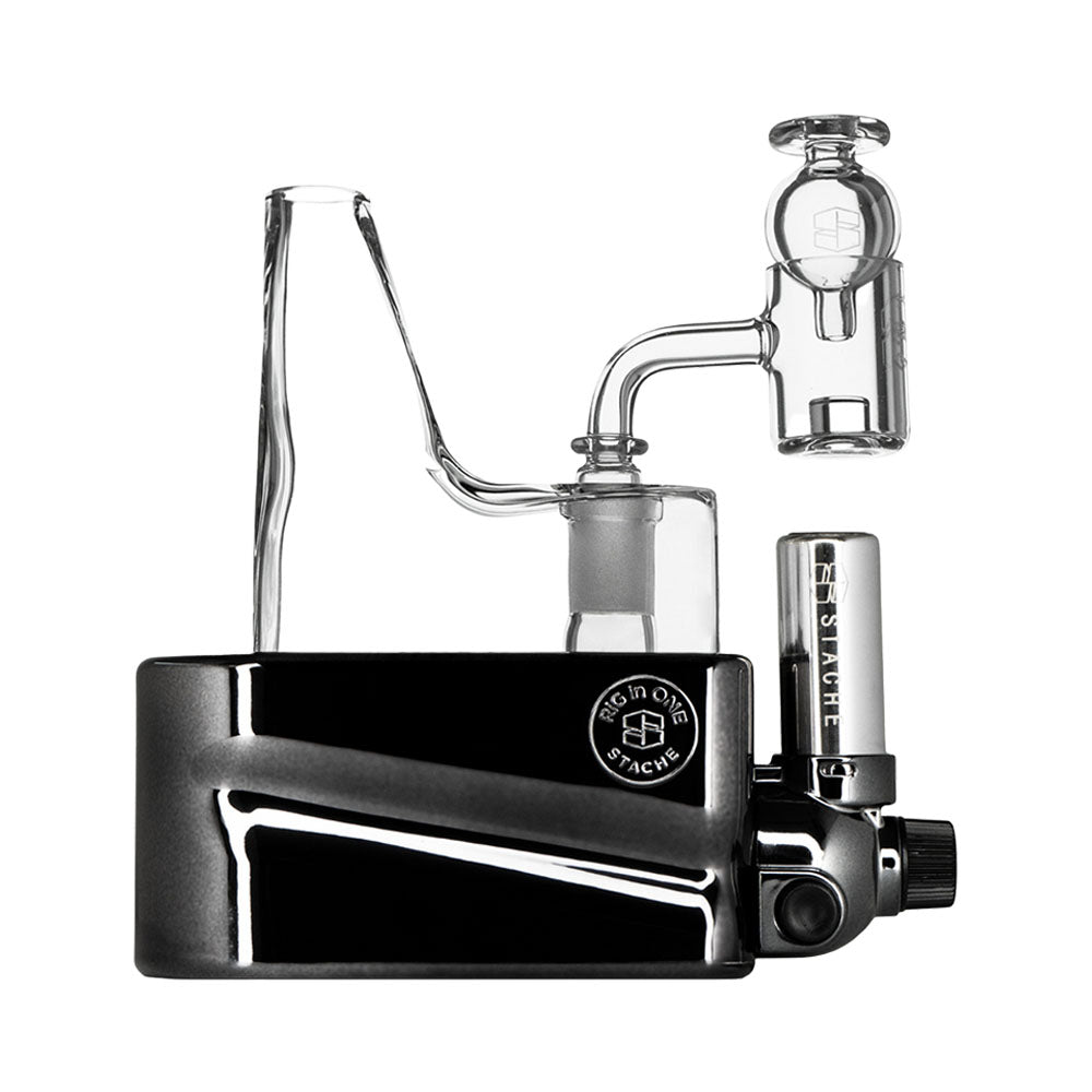 Stache Products Rig in One Onyx Limited Edition Portable Dab Rig | 6.5" - Discreet Smoker