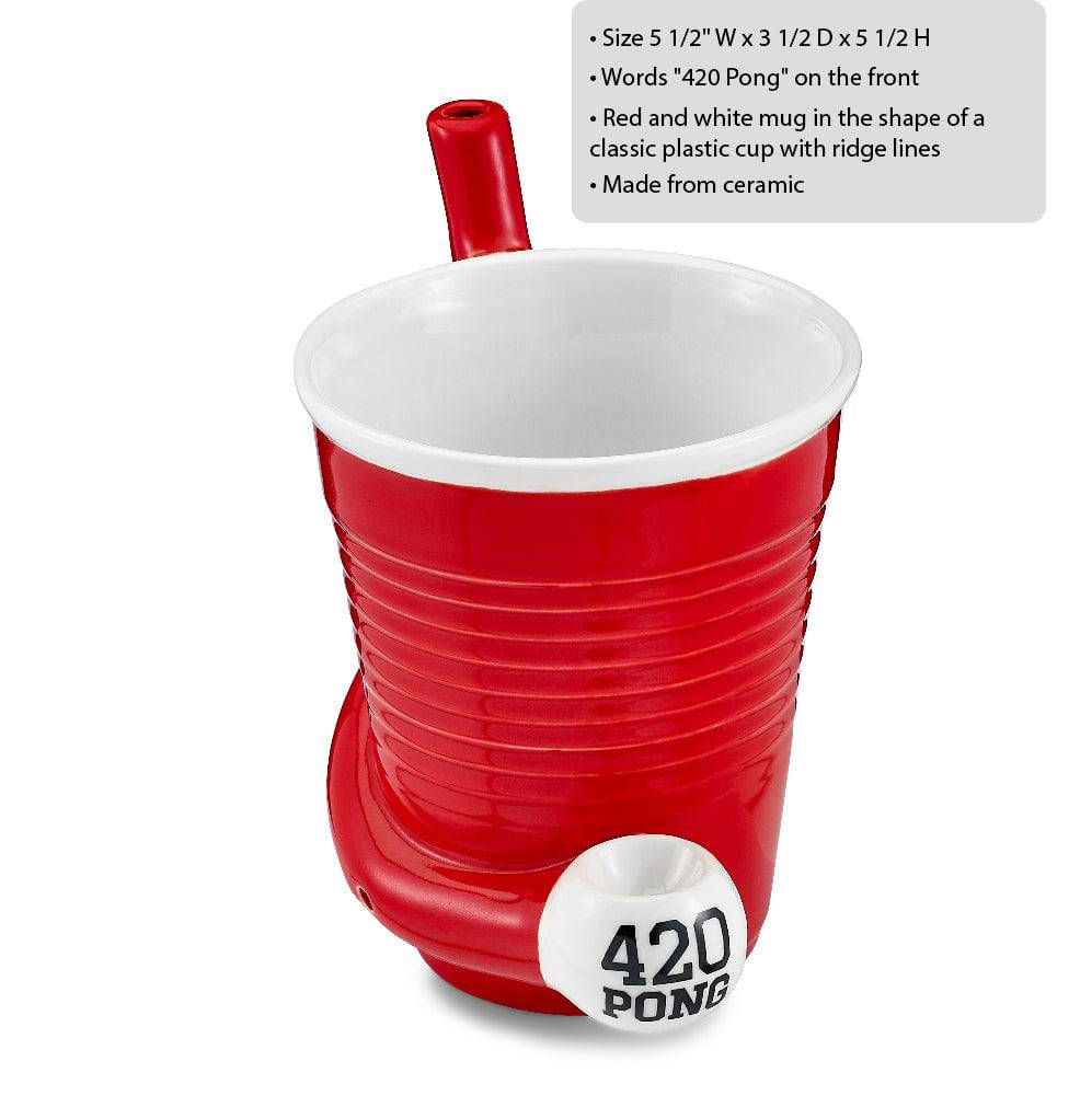 Beer Pong Pipe Mug - Discreet Smoker
