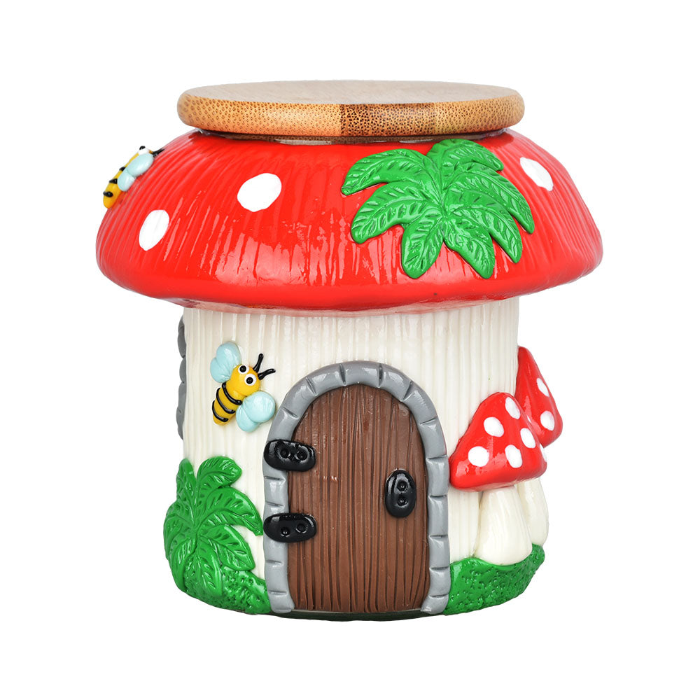 Pulsar Shroom Cottage Glass Jar - 4.25" - Discreet Smoker