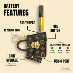 Pursejamin Purse 510 Cart Battery - Discreet Smoker