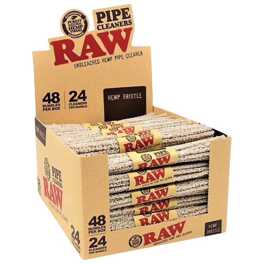 RAW Hemp Bristle Pipe Cleaners - Discreet Smoker