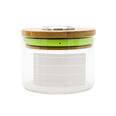 Stashlogix Bamboo Lid SmartJar w/ Analogue Humidity Sensor - Discreet Smoker