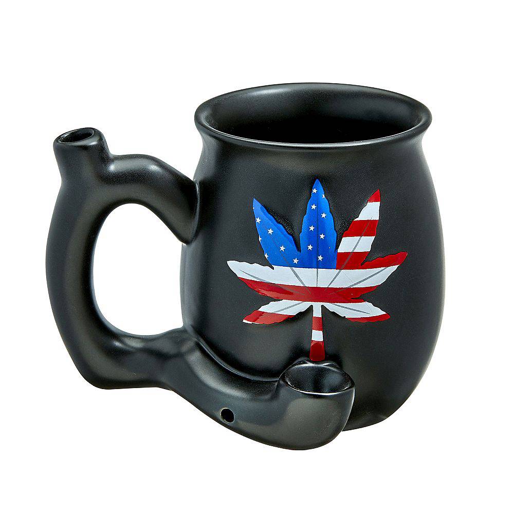 embossed patriotic leaf roast & toast mug - Discreet Smoker