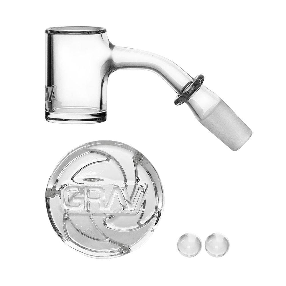GRAV Seamless Quartz Banger Set | 4pc | 14mm M - Discreet Smoker