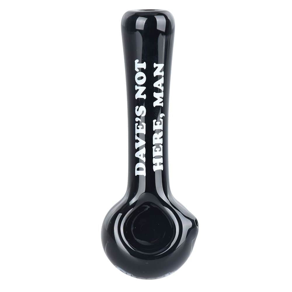 Cheech & Chong Dave's Not Here, Man Glass Spoon Pipe - 4.5" - Discreet Smoker