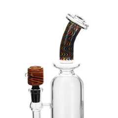High Society | Centauri Premium Wig Wag Hybrid Pipe (Black Rainbow) - Discreet Smoker